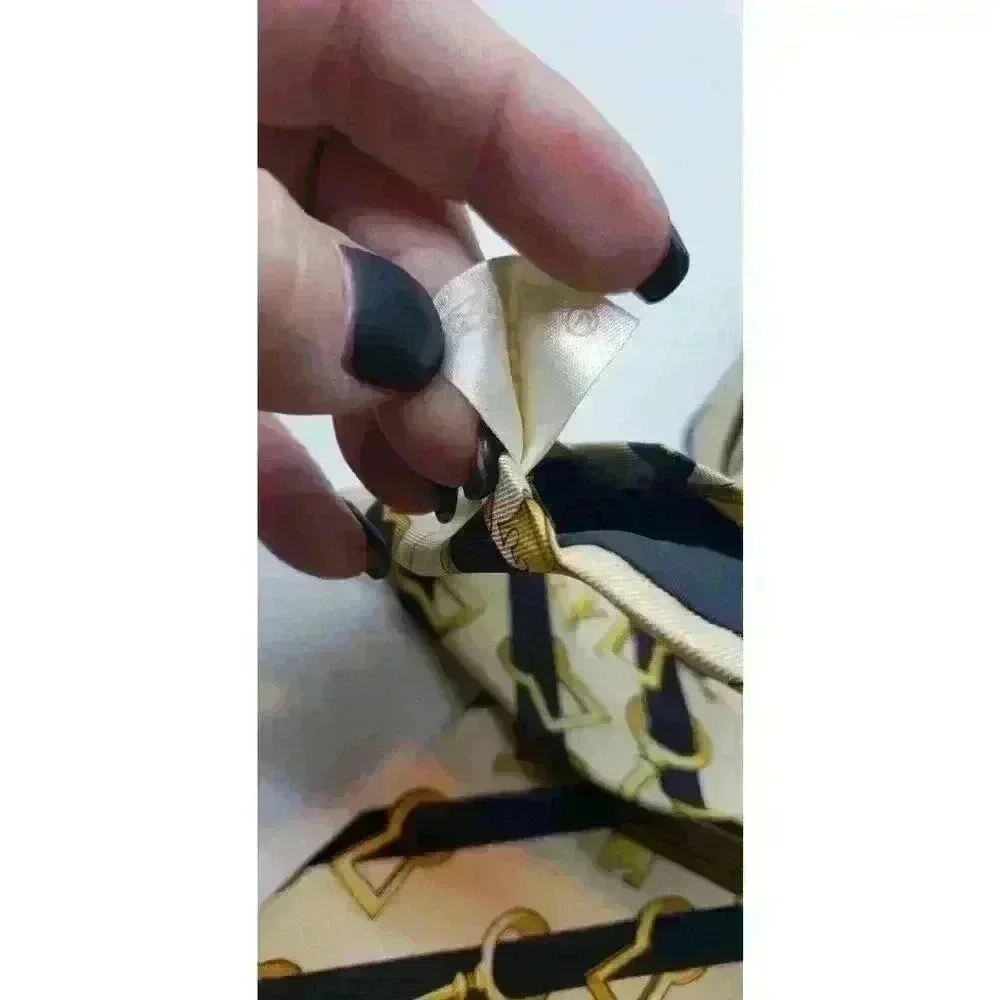 Vintage ESCADA Necktie Key To Success Gold & Black Stripe Made Italy 100% Silk